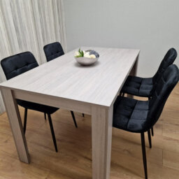 Kosy Koala Modern Rectangle Dining Table Set With 4 Black Velvet Chairs Dining Room Furniture - thumbnail 6