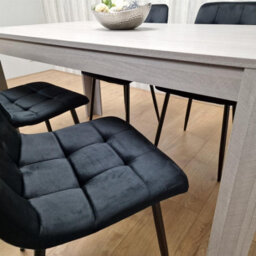 Kosy Koala Modern Rectangle Dining Table Set With 4 Black Velvet Chairs Dining Room Furniture - thumbnail 4