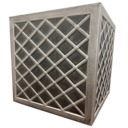 HEATON WHOLESALE 1 X Square Lazio Effect Large Pewter Gray Patio Planter Ideal For Flowers & Plants - thumbnail 1