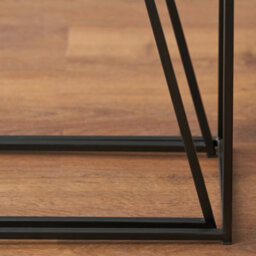 Pacific Lifestyle Nest Of 2 Black Ash And Metal Side Tables, Slim Nesting Set, Mashiko - thumbnail 6
