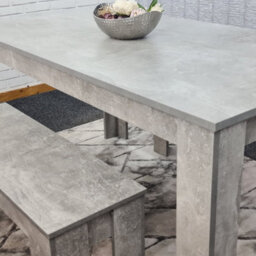 Kosy Koala Grey Kitchen Dining Table And 2 Benches Set Of 4 Space Saver Dining Room - thumbnail 6