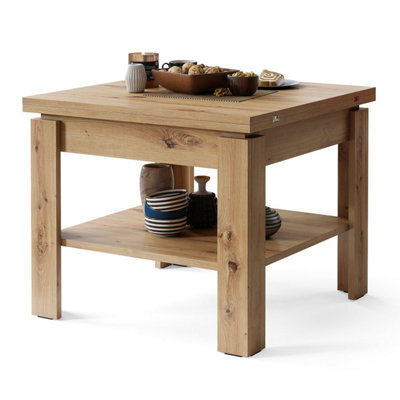Heze Furniture Leo Modern Extending Coffee Table - Artisan Oak - image 1