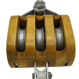 "SecureFix Direct Treble Wood Block With Shackle 0.8 Ton 4"" (13mm Wire Rope Wooden)" - thumbnail 4