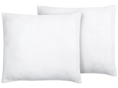Wyld And Coco White Microfibre Pillows Set Of 2 80 X 80 Cm Hypoallergenic Supportive Pair - image 1