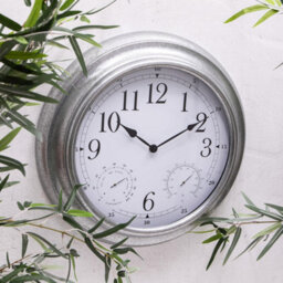 Annibells Large Metal Garden Wall Clock Station Thermometer Hygrometer Indoor / Outdoor 46Cm (12750) - thumbnail 2