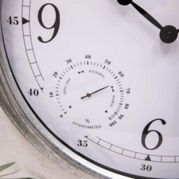 Annibells Large Metal Garden Wall Clock Station Thermometer Hygrometer Indoor / Outdoor 46Cm (12750) - thumbnail 3