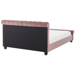 Beliani Bed Velvet Avallon 160 X 200 Cm (Eu King Size) Pink - thumbnail 6