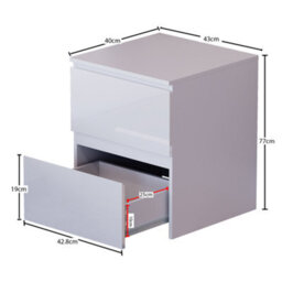 Lassic Vida Designs Glinton 4 Piece White Fsc Bedroom Set - (3 Drawer Chest, 3 Door Wardrobe, 2 Drawer Bedside Chest X2) - thumbnail 8