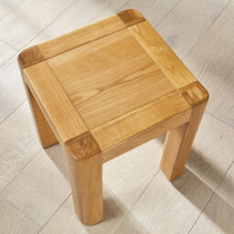 The Furniture Market Soho Oak Lamp Side Table Modern Curved Design, Round Edges, Premium North American Oak, Compact Size, Living Room Or Bedroom - thumbnail 6