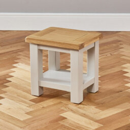 The Furniture Market Cotswold Grey Painted Lamp Table With Natural Oak Top, Sturdy Construction, No Assembly Required, Perfect For Living Room Bedroom - thumbnail 7