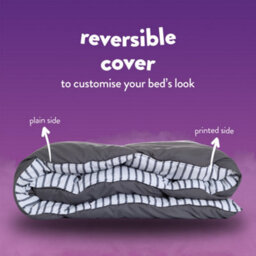 Slumberdown Coverless Duvet King 10.5 Tog 2N1 Design Matching Pillow Case Reversible All Year Round Stripe Cover Washable - thumbnail 3