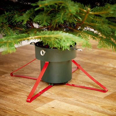 Green & Red Metal & Plastic 57Cm Christmas Tree Stand 57Cm - image 1