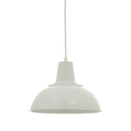 Orsina White Metal Pendant Light With Rippled Shade, Dual Ridge Hanging Lamp, Lighting Pendant With Ceiling Mount - thumbnail 2