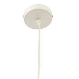 Orsina White Metal Pendant Light With Rippled Shade, Dual Ridge Hanging Lamp, Lighting Pendant With Ceiling Mount - thumbnail 3