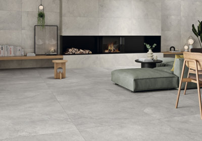 Vitacer Brook Grey 120 X 60 Cm Matt Porcelain Tiles (1 Box Has 2 Tiles Covering 1.43 Sqm) - image 1