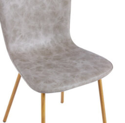 Hallowood Furniture Aston Butterfly Extending Table With 6 Taupe Faux Leather Chairs With Wooden Effect Legs - thumbnail 9