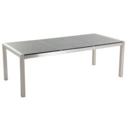 Beliani Garden Dining Set 8 Seater Grosseto Triple Plate Granite Polished Grey/ White - thumbnail 9