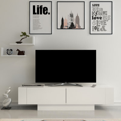 "Decorotika Matera Tv Stand For Tvs Up To 60"" With 2 Wall Shelves" - image 1