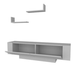 "Decorotika Matera Tv Stand For Tvs Up To 60"" With 2 Wall Shelves" - thumbnail 3