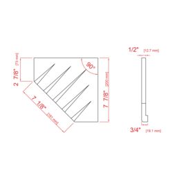 Splashwall White Wall-Mounted Bathroom Corner Shelf (D)1.91Cm (H)20Cm - thumbnail 3