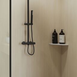 Splashwall White Wall-Mounted Bathroom Corner Shelf (D)1.91Cm (H)20Cm - thumbnail 2