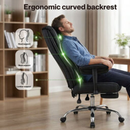 Levede Office Chair Big Tall High Back Heavy Duty Pu Recliner Executive Chair - thumbnail 8