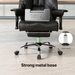 Levede Office Chair Big Tall High Back Heavy Duty Pu Recliner Executive Chair - thumbnail 9
