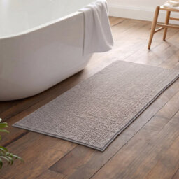 Moonlight Bedding Plush Chenille Bathroom Floor Mat Non-Slip Quick-Dry Absorbent Bathroom & Doorway Shower Rug Light Grey 60X90 Cm - thumbnail 7