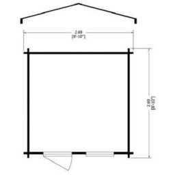 Shire Avesbury Log Cabin Home Office Garden Room Approx 9 X 9 Feet - thumbnail 6