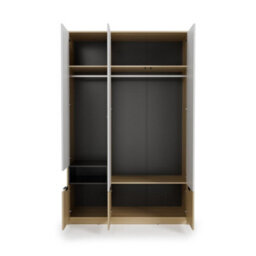 Arte Kanu White And Oak Copenhagen Wardrobe 140Cm - thumbnail 7