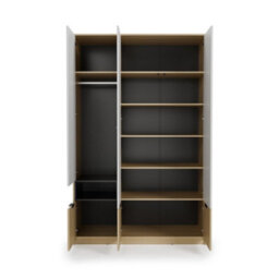 Arte Kanu White And Oak Copenhagen Wardrobe 140Cm - thumbnail 8