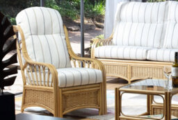 Desser Vale Light Oak 3 Seater Sofa & 2 Armchairs Indoor Real Cane Rattan Conservatory Suite With Uk Sewn Cushions In Linen Taupe - thumbnail 6