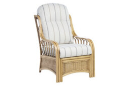 Desser Vale Light Oak 3 Seater Sofa & 2 Armchairs Indoor Real Cane Rattan Conservatory Suite With Uk Sewn Cushions In Linen Taupe - thumbnail 4