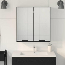 Walplus Bathroom Mirror Cabinet With Shelf Black Oak 64 X 20 X 67 Cm - thumbnail 4
