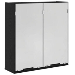 Walplus Bathroom Mirror Cabinet With Shelf Black Oak 64 X 20 X 67 Cm - thumbnail 2