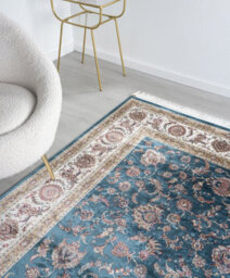MiHOMEUK Minyatur Premium Quality V1006A Blue Abstract Modern Turkish Area Rug - 80 X 150 Cm - thumbnail 2