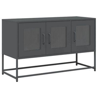 Berkfield Elegant Tv Cabinet Anthracite 100.5X39X60.5 Cm Cold-Rolled Steel - image 1