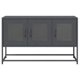 Berkfield Elegant Tv Cabinet Anthracite 100.5X39X60.5 Cm Cold-Rolled Steel - thumbnail 5