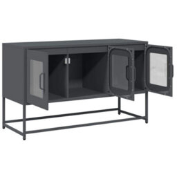 Berkfield Elegant Tv Cabinet Anthracite 100.5X39X60.5 Cm Cold-Rolled Steel - thumbnail 7