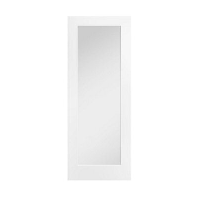 Lpd Clear Glazed Classic White Internal Chipboard Door, (H)2040mm (W)726mm (T)40mm