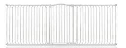 Safetots Extra Tall Curved Top Safety Gate, 271Cm - 280Cm, Matt White, Extra Tall 100Cm In Height, Pressure Fit Stair Gate - thumbnail 1