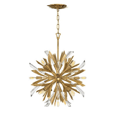 Luminosa Lighting Elstead Hinkley Fredrick Ramond Vida 13 Light Small Pendant Burnished Gold - image 1