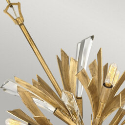 Luminosa Lighting Elstead Hinkley Fredrick Ramond Vida 13 Light Small Pendant Burnished Gold - thumbnail 4