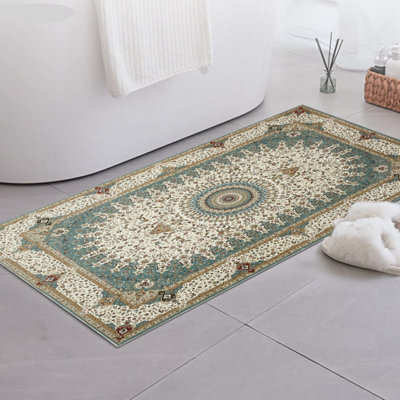 Ameha Cashmere Rug Willow Teal Kitchen Floor Mat Indoor/outdoor 40X60 Cm - image 1