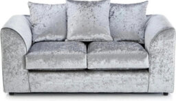 Sofa Scene Chicago 2 Seater Silver Crushed Velvet Sofa Set Suite