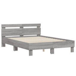 Berkfield Bed Frame With Led Without Mattress Grey Sonoma 120X200 Cm - thumbnail 6
