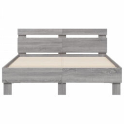 Berkfield Bed Frame With Led Without Mattress Grey Sonoma 120X200 Cm - thumbnail 7