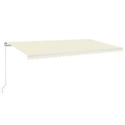 Berkfield Manual Retractable Awning 600X350 Cm Cream - thumbnail 2