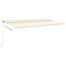 Berkfield Manual Retractable Awning 600X350 Cm Cream - thumbnail 3