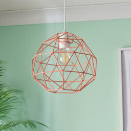 Harbour Studio Gamma Coral Geometric Round Light Shade (D)28Cm - thumbnail 1